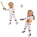 ebuddy 7pc/Set Baseball Softball Doll Clothes Include- Hoodie, Shorts, Ball, Gloves, Shoes, Socks and Bat Fit for 18 inch Dolls