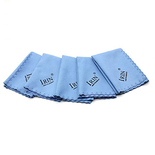 Mowind 5pcs Microfiber Polishing Cleaning Cloth for Musical Instrument Guitar Piano Violin Sax Clarinet Flute Universal - Thumbnail 3
