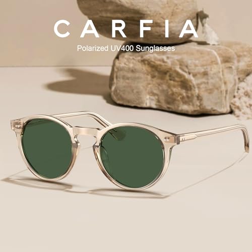 CARFIA Mens Polarized Sunglasses Vintage UV400 Protection Driving Travel Sunglasses CA5289