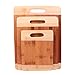 Bamboo Cutting Boards - Premium Small, Medium & Large Wood, Bamboo Chopping Board Sets by Ergo Kitchen Accessories (Light - 3 piece)
