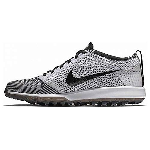 Nike Men's Flyknit Racer G Golf Shoes (11.5 M US, Black/White)