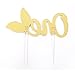 Mermaid One Cake Topper 1st First Birthday Party Supplies Handmade Double Sided Gold Glitter Stock