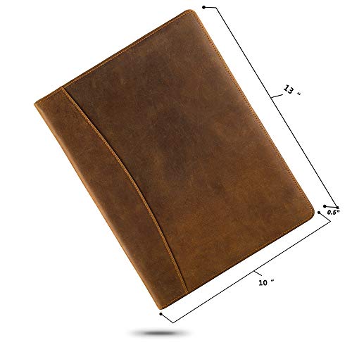 Jack&Chris Leather Portfolio, A4 Document Folder Legal Pad Padfolio