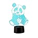 Panda lamp 3D Lamp LED Night Light Panda Bamboo lamp Leaf Touch 7 Color Change Table Lamp Xmas Toy Gift