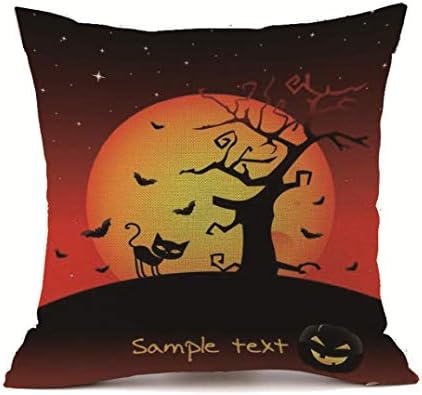 Gobling Throw Pillows Covers Case Cushion Case 18 X 18 Inches Pack of 1 Festival Hallowmas Pumpkin No Pillow core Insert Best Decoration Gift for Bedroom car Sofa Faux Linen Effect