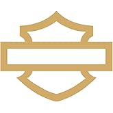 Motorcycle Bar and Shield Design #1 Vinyl Decal Sticker Car HD Moto Club Biker 5"x4" (Gold)