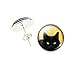 Womens Horrify Black Cat Bracelet Carve Hollow Arch Moon Necklace Fine Jewelry Sets Great Gift