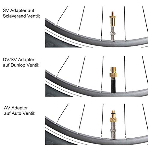 15Pcs Bicycle Valve Adapter, Road Bike Pump Accessories Cycling Tire Tools, Bike Accessories