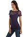 PattyBoutik Women Scalloped Lace Inset V Neck Top