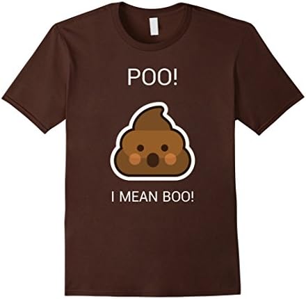 Mens Funny Poop Emoji Halloween Costume Poo Shirts I Mean Boo! 2XL Brown