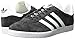 adidas Originals Men's Gazelle Fashion Sneaker, Dark Grey Heather/White/Metallic/Gold, 11 M US
