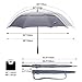 G4Free 68 Inch Automatic Open Golf Umbrella Double Canopy Extra Large Oversize Windproof Waterproof Stick Umbrellas(Grey)