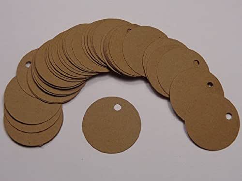 Amazon.com: Small Kraft Brown Circle Tags - 1" round paper tags - Gift ...