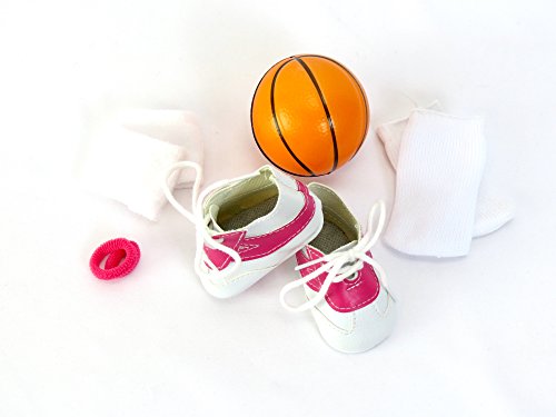 American Fashion World Pink Basketball Player Uniform fits 18 Inch Doll