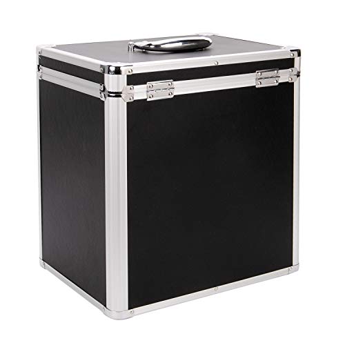 Vaultz Vinyl Record Storage Box Locking 50 Album Holder & Organizer