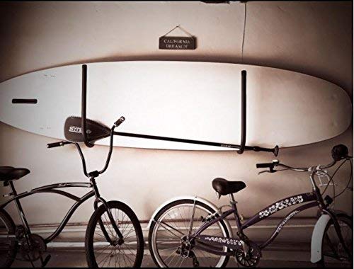 Protek Indoor Outdoor SUP Board Paddleboard Snowboard Surfboard Wakeboard Ski Storage Ceiling Hook or Wall Mount Display Rack Cradle (Renewed)