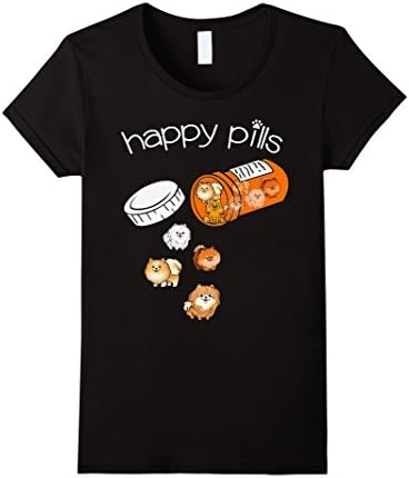Women's Pomeranian Happy Pills Medium Black