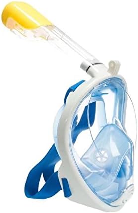 Seaview 180° GoPro Compatible Snorkel Mask- Panoramic Full Face Design Anti-fogging & anti-leak snorkeling Diving Scuba Mask for Adults and Youth (Blue,LXL)