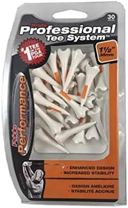 PrideSportsPride Professional Tee System,Evolution Plastic 30 Golf Tees, 1 1/2" (2-Pack)