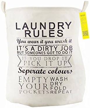 Guurachi Foldable Round Laundry Basket Hamper Storage Bag Waterproof Coating Ramie Cotton Fabric Folding Laundry Hamper, Storage Basket (STYLE 07)