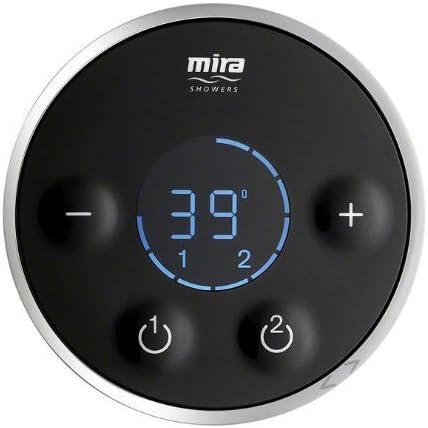 Mira Platinum Dual Remote Controller Black Chrome Shower Valve Wireless 10m