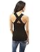 PattyBoutik Women Racerback V Neck Knit Tank Top (Black Small)