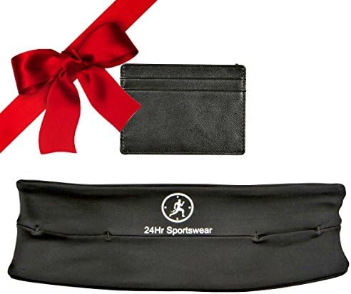 Smart Running Belt for Men + Women, Holds all Phones + Accessories - No-Buckle Waist Pack - Best Stocking Stuffer for Jogging &amp; Trail Hiking. Fits iPhone 6 6S Plus iPod Samsung Galaxy S6 S7 Note
