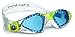 Aqua Sphere Kayenne Junior Swim Goggles with Blue Lens (Clear/Lime). Swimming Goggles for Kids.