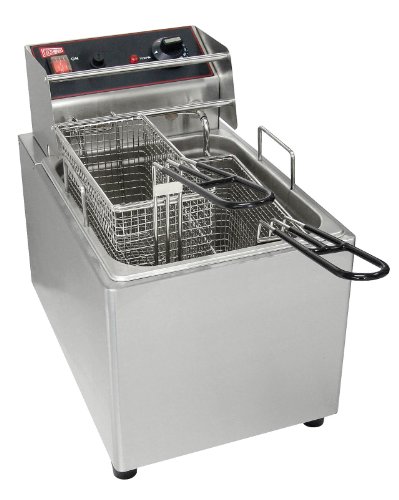 Click Here to See More Images Grindmaster-Cecilware EL15 Countertop 2-Basket Electric Fryer, 15-Pound