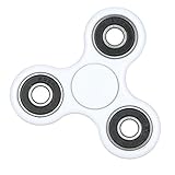 SigmaGo 2 Pack Fidget Spinner with Premium Ceramic Bearings-Durable Finger Spinner Tri-spinner Fidget Toy for Stress and Anxiety Relief (White and Black)