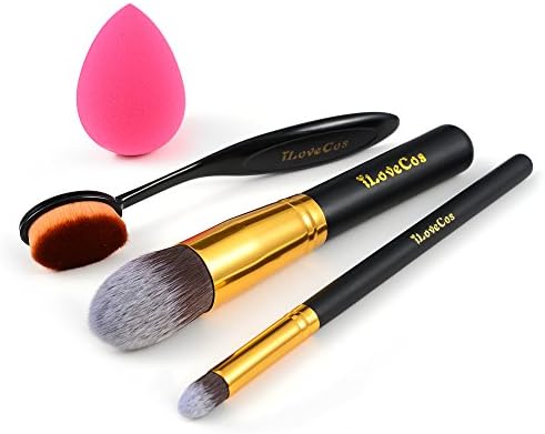 ILOVECOS UK Makeup Brushes Set Blender Sponge Synthetic Kabuki Foundation Cosmetics Eyeliner Face Powder Toothbrush Oval Makeup Brush Kit