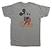 Mighty Fine Classic Distressed Mickey Heather Gray Gray XXL