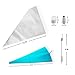 62 Pieces Cake Decorating Supplies Kit with 48 Pieces Numbered Tips with Pattern Chart, 2 Reusable Coupler, a Cleaning Brush, a Reusable silicone bag and 10 Disposable icing bags