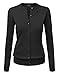 MBJ WSK781 Womens Keep It Classic Crew Neck Cardigan L Black