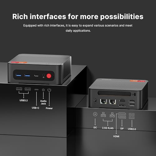 BOSGAME P4 Ultra Windows 11 Pro Business Mini PC AMD Ryzen 7 7730U, 8 Core, 16 Threads, Up to 4.5GHz, 16GB DDR4 RAM, 1TB SSD, Triple Display 4K@60Hz, HDMI, Type-C, USB3.2, LAN, Wi-Fi 6E, BT5.2