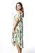Riviera Sun 21833-OLV-1X Cold Shoulder Umbrella Dress Olive/White