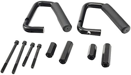 MAIKER Front Grab Bar Handle for Jeep JK Wrangler 2/4 Doors Includes Rubicon Sahara Sport Models from 2007 to 2017, 1 Pair