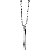 Geoffrey Beene Simple Customizable 3D Vertical Bar Pendant Necklace