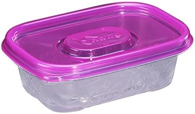 Lanburch [5 Pack] Single Compartment Food Containers with Lids Rectangle PBA-Free Plastic Food Storage Containers with Lids 20.5 oz[Mauve]