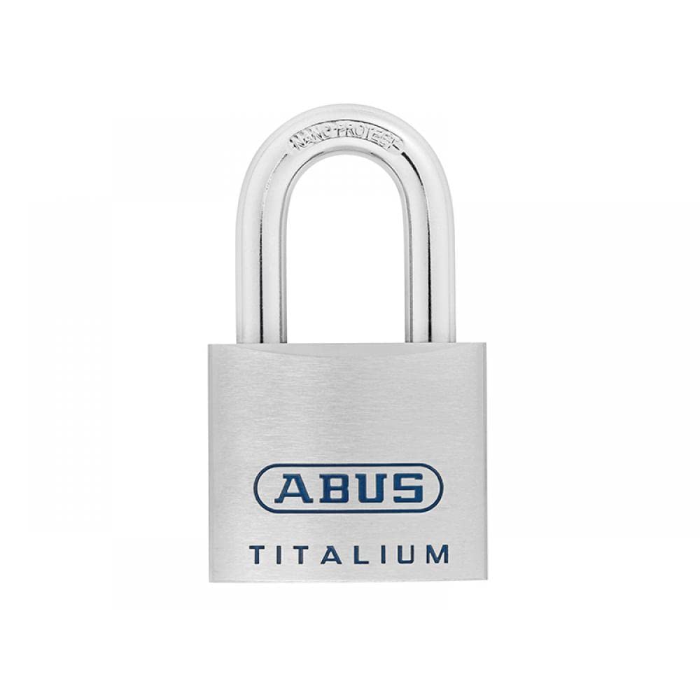 ABUS Mechanical 96TI/50 KA 7566 Titanium Open Shackle Padlock, 50 mm (Pack of 6)