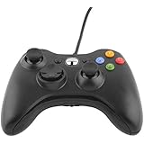 JAMSWALL XBOX 360 Game Controller Game Controller Gamepad USB Wired Shoulders Buttons Improved Ergonomic Design Joypad Gamepad Controller For Microsoft Xbox &amp; Slim 360 PC Windows 7 (black)
