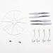 AVAWO Upgraded 4 Colors Syma X5HC X5HW Spare Parts Main Blade Propellers & Motor & Propeller Protectors Blades Frame & Landing Skid Included Mounting Screws for RC Mini Quadcopter Toy