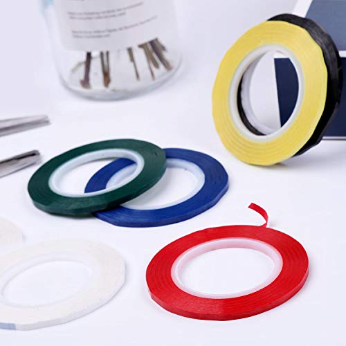 image for Cridoz 6 Rolls 1/8 Whiteboard Tape Thin White Board Tape Lines Pinstri