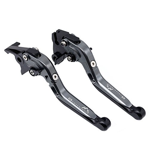 Grey Black Adjustable Folding Extendable Engraved Model Brake Clutch Levers For BMW R1200GS Adventure 2014-2017