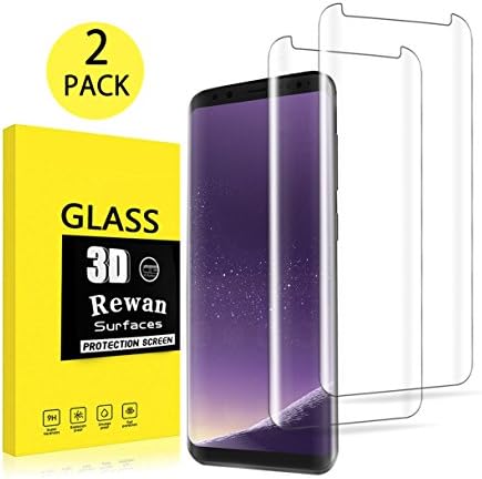 tengsu Screen Protector for Galaxy S8 Plus (2-Pack), [Care Fridendly] [3D Touch Compatible] HD Clear and Bubble-Free Tempered Glass Screen Protectors