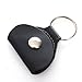 StaiBC Guitar Picks Holder Case Black Leather Keychain Plectrum Cases Bag