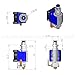 Zorvo 3d Printer Hot End Metal V6 J-Head Hotend Extruder for RepRap 3d Printer Extruder Parts1.75mm Filament, Direct Feed or Bowden 0.4mm Nozzle, 12V fan, and 3ft PTFE Bowden Tube