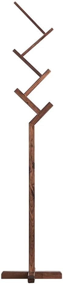 Best Gold Metal Walnut Wood Hall Tree Coat Hat Rack