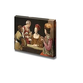 The Cheat with The Ace of Clubs by Georges de La Tour - Canvas Print Wall Art Famous Painting Reproduction - 12" x 18"