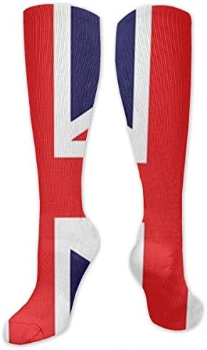 ZENGYAN Union Jack Compression Sock for Women & Men - Best for Running, Athletic Sports, Flight Travel 19.68"